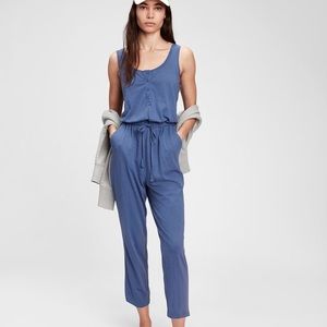 Gap Sleeveless Henley Jumpsuit